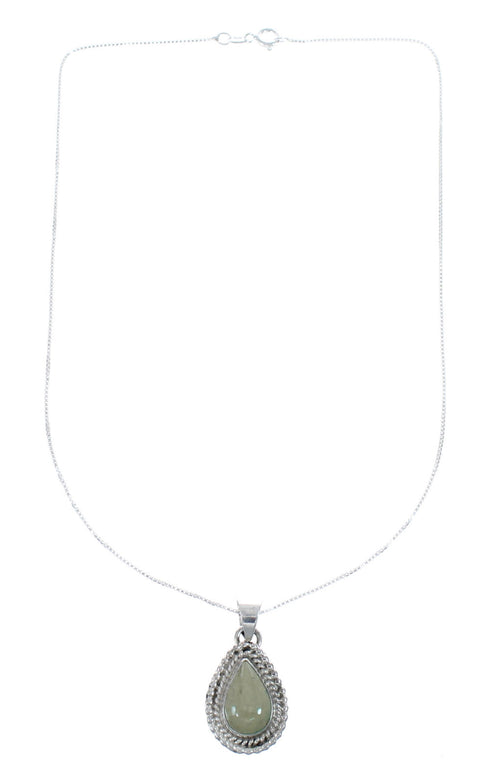 Native American Sterling Silver Turquoise 16" Box Chain Pendant Necklace Set AX127469